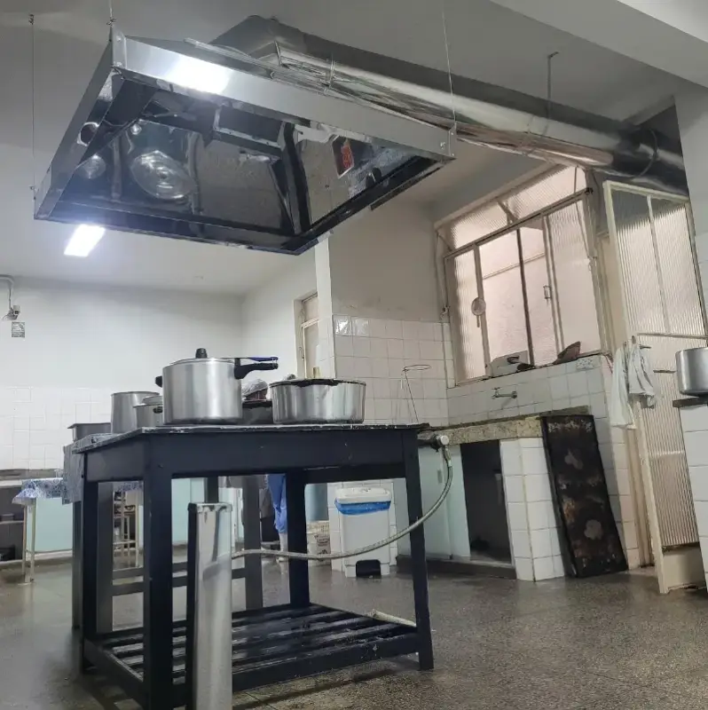Sistema de ventilação cozinha industrial